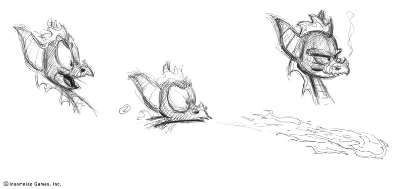 Illustration for article titled See How Spyro The Dragon Evolved In These Early Sketches